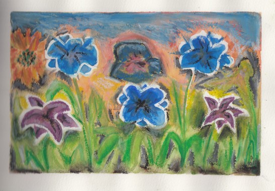Aug9 _watercolor play_flowers